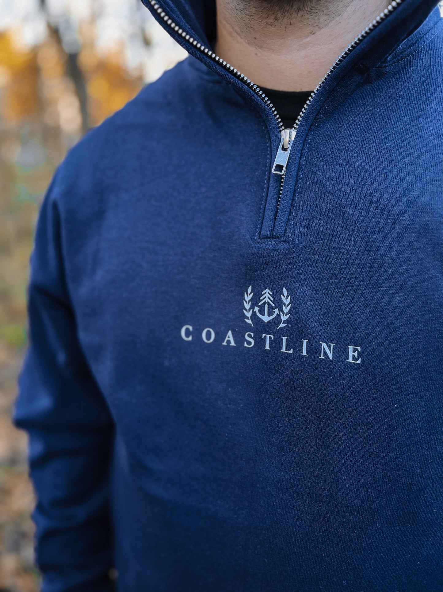 Polar à zip - Bleu marin