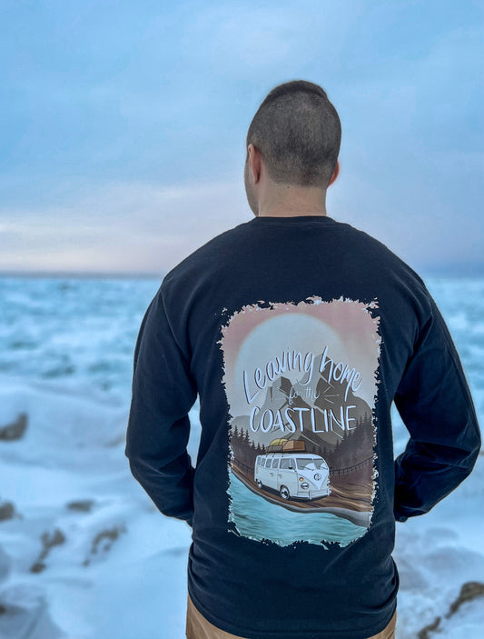 Chandail - Leaving home for the coastline - Noir