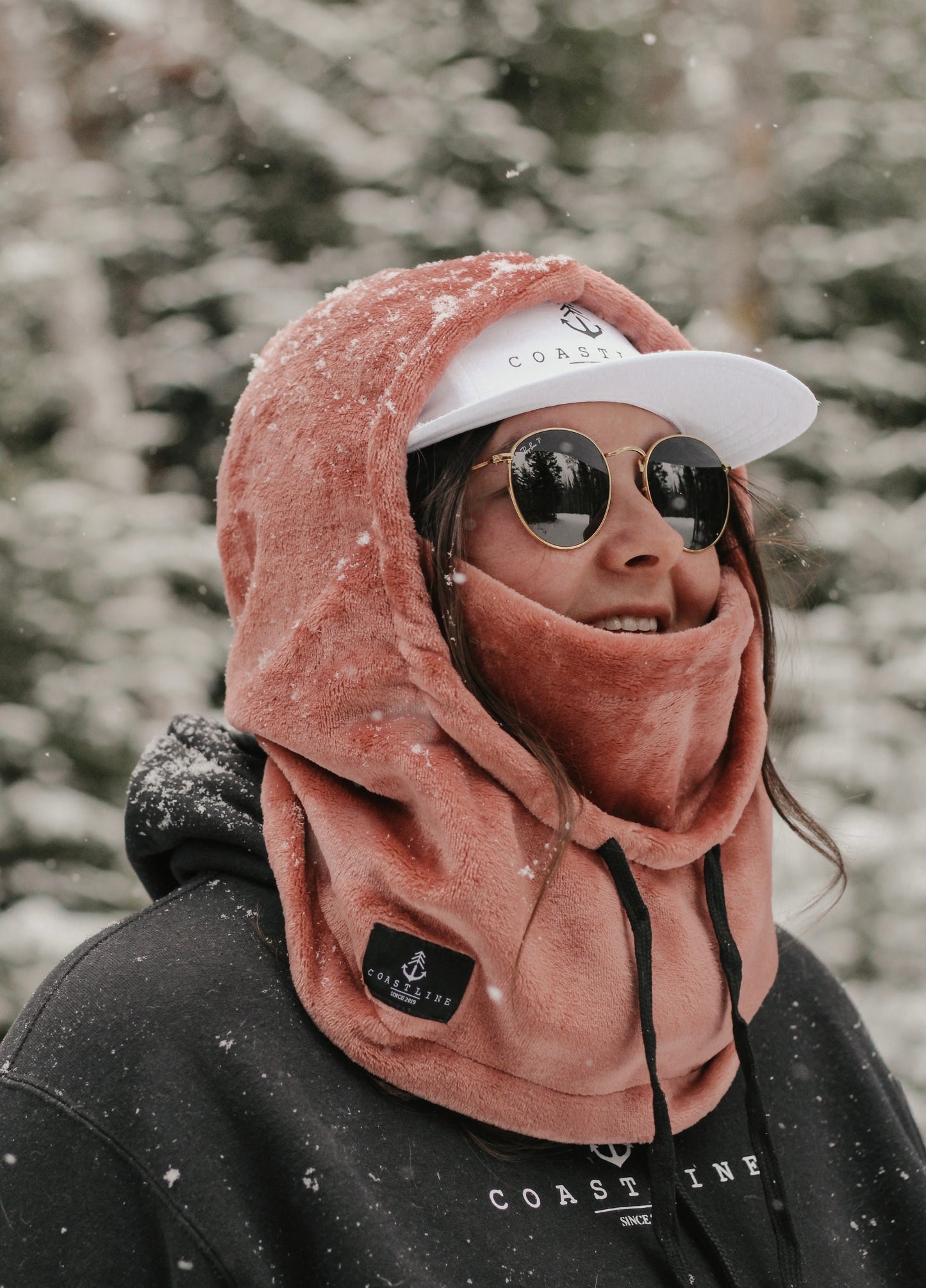 Fleece Hood - Dusty Rose