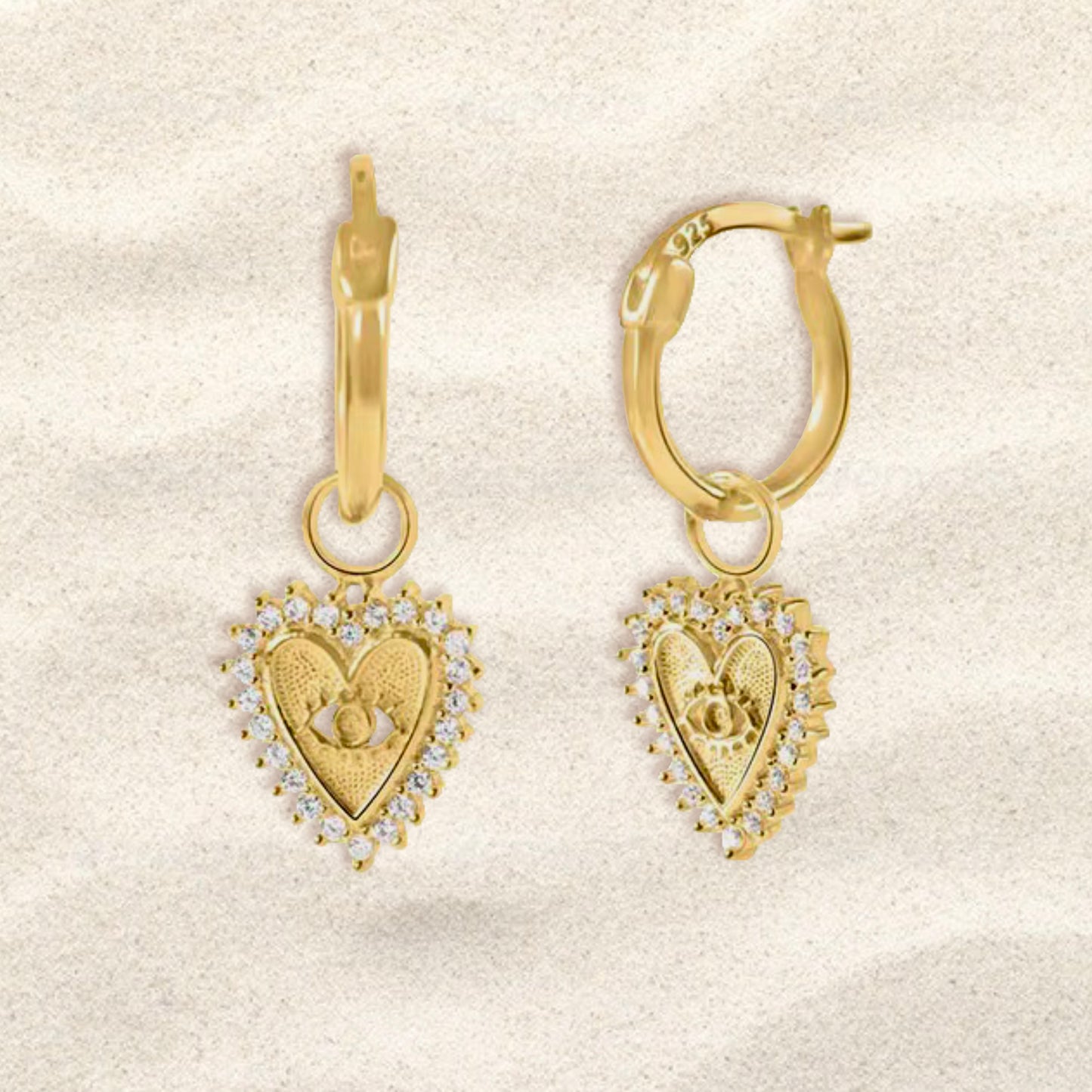 Boucles d’oreilles - Coeur Vintage