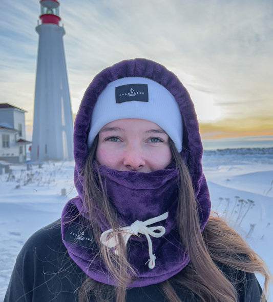 Fleece hood - Purple